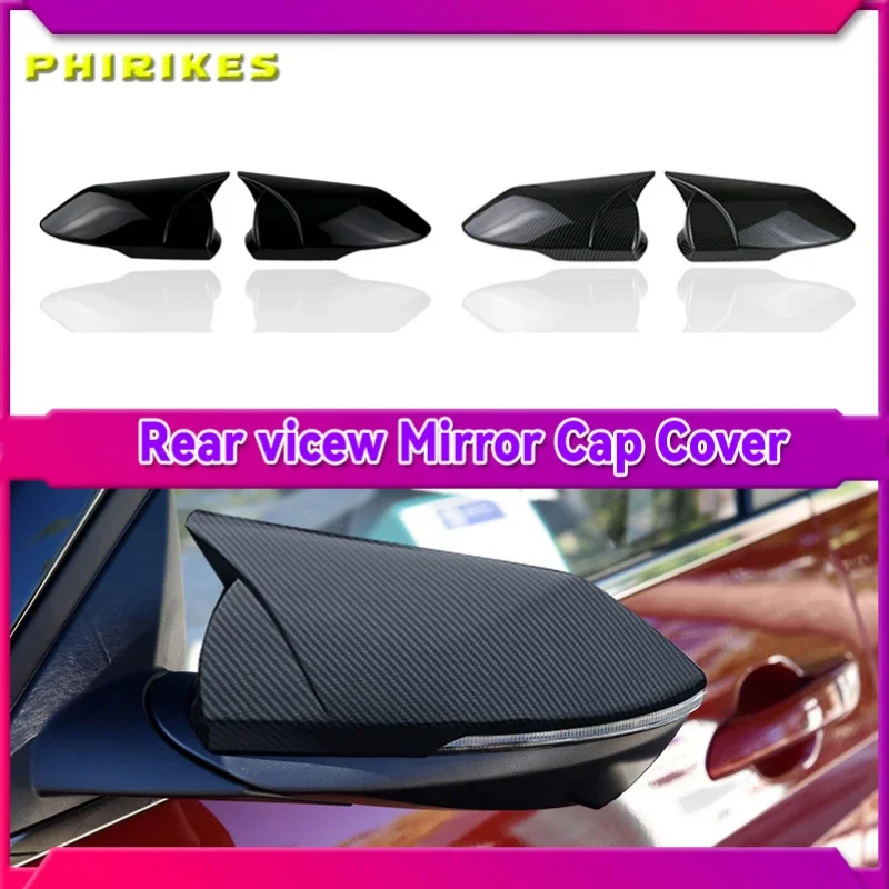 

for Hyundai Elantra Avante CN7 2021 ABS rearview mirror protective shell Chrome carbon fiber decorative horn cover exterior
