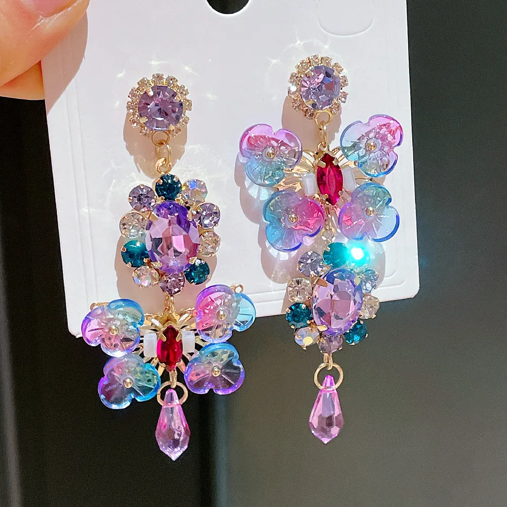 Длинные серьги-капли ZHUWEI из кристаллов