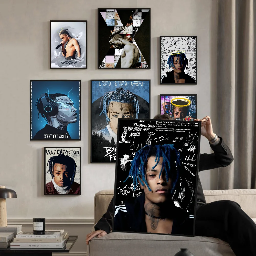Рэпер X-XXXTentacion 17 винтажные постеры липкая ретро наклейка из крафт-бумаги сделай
