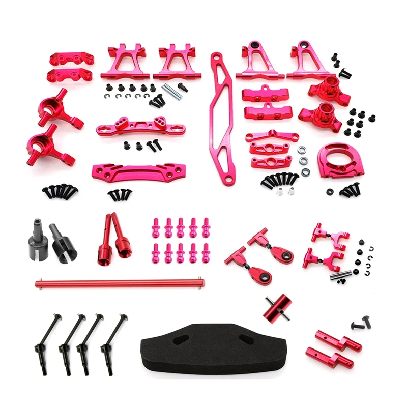 

Metal Modification Accessory Kit Suspension Arms Steering Knuckle Set for Tamiya TT02 TT-02 1/10 RC Car Upgrade Parts