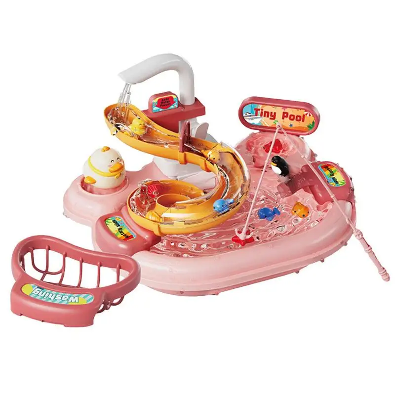 

Kitchen Play Toys Electric Cycle Pretend Play Anti Overflow Fishing Toy Convenient Kids Accessories Kitchen Playset Smooth