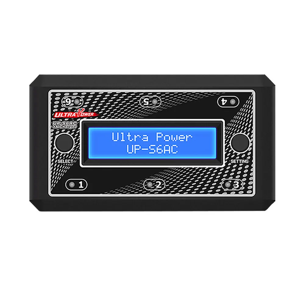 

Ultra Power UP-S6AC LCD Digital Display 6x4.35W AC DC Battery Charger for 1S LiPO LiHV RC Model Accessories