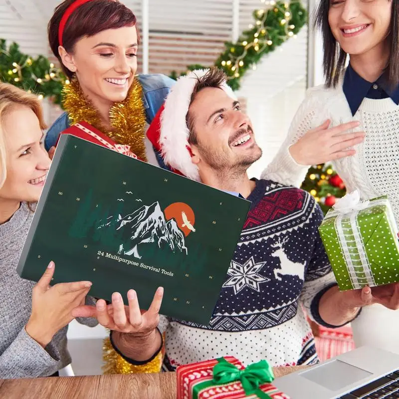 Рождественский календарь наборы для выживания мужчин 24-дневный адвент-календарь