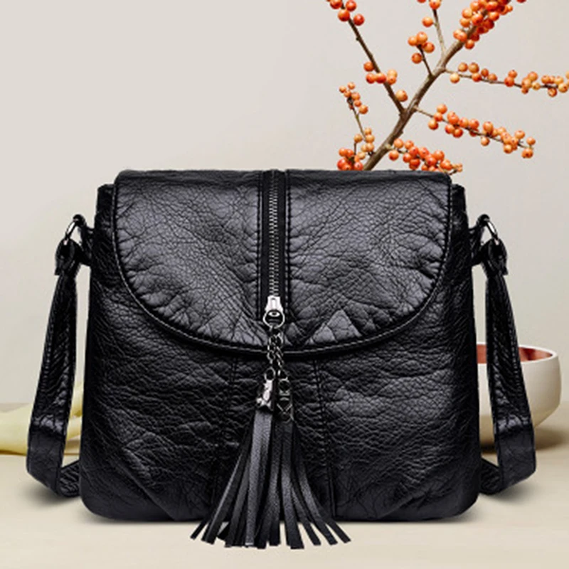 

Shoulder Bag For Women Classic Soft Leather Handbag Women Messenger Bags New Designer Crossbody Fashion Women Bag Female Flap