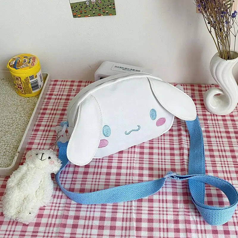 

Kawaii Anime Sanrioed Cinnamoroll Bag Cartoon Cute Messenger Bag Storage Bag Mobile Phone Bag Canvas Bag Coin Purse Girls Gift