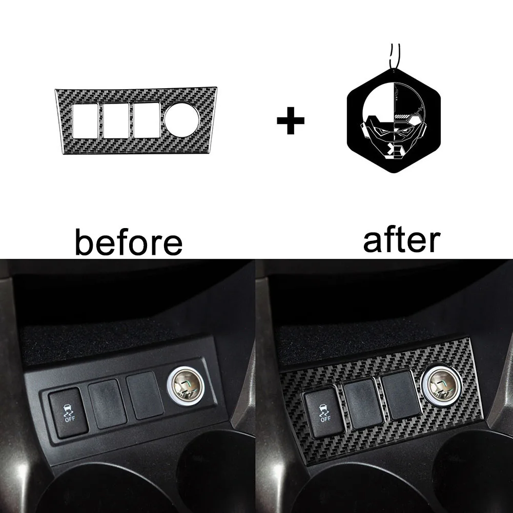 

Interior Center Ignition System Panel Trim For Toyota RAV4 06-12 Carbon Fiber Auto Interior Decoration Car Accessories Gear