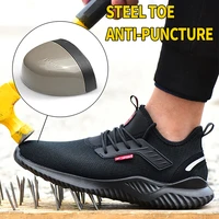 1 pcs work safety shoes anti smashing steel toe puncture proof construction lightweight breathable sneakers boots men women