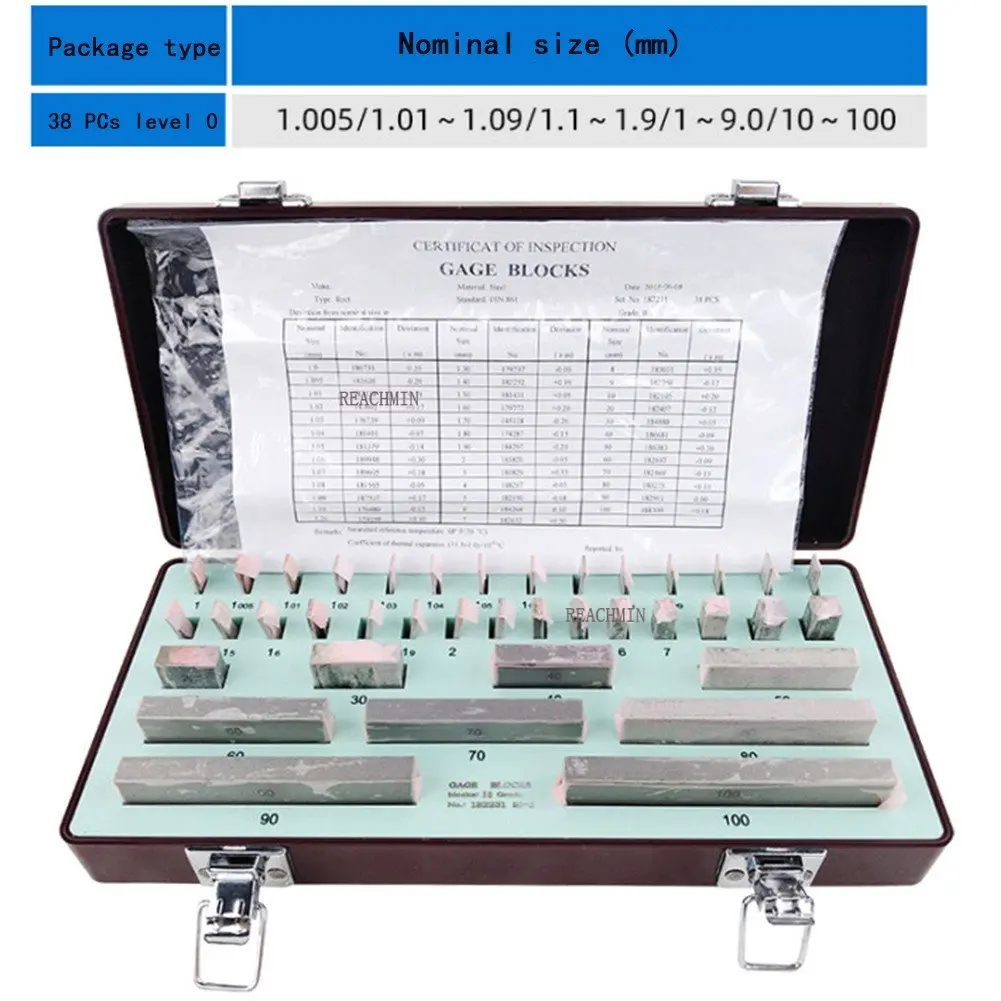 

1.005-30mm Block Gauge 32Pcs/Set Level 1 Caliper Block Gauge Block Level 0 Grade Block Gauge Caliper Inspection Measuring Tool