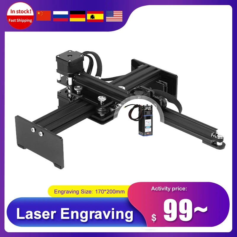 Лазерный гравировальный станок 450 нм 40 Вт фиксированное фокусное расстояние