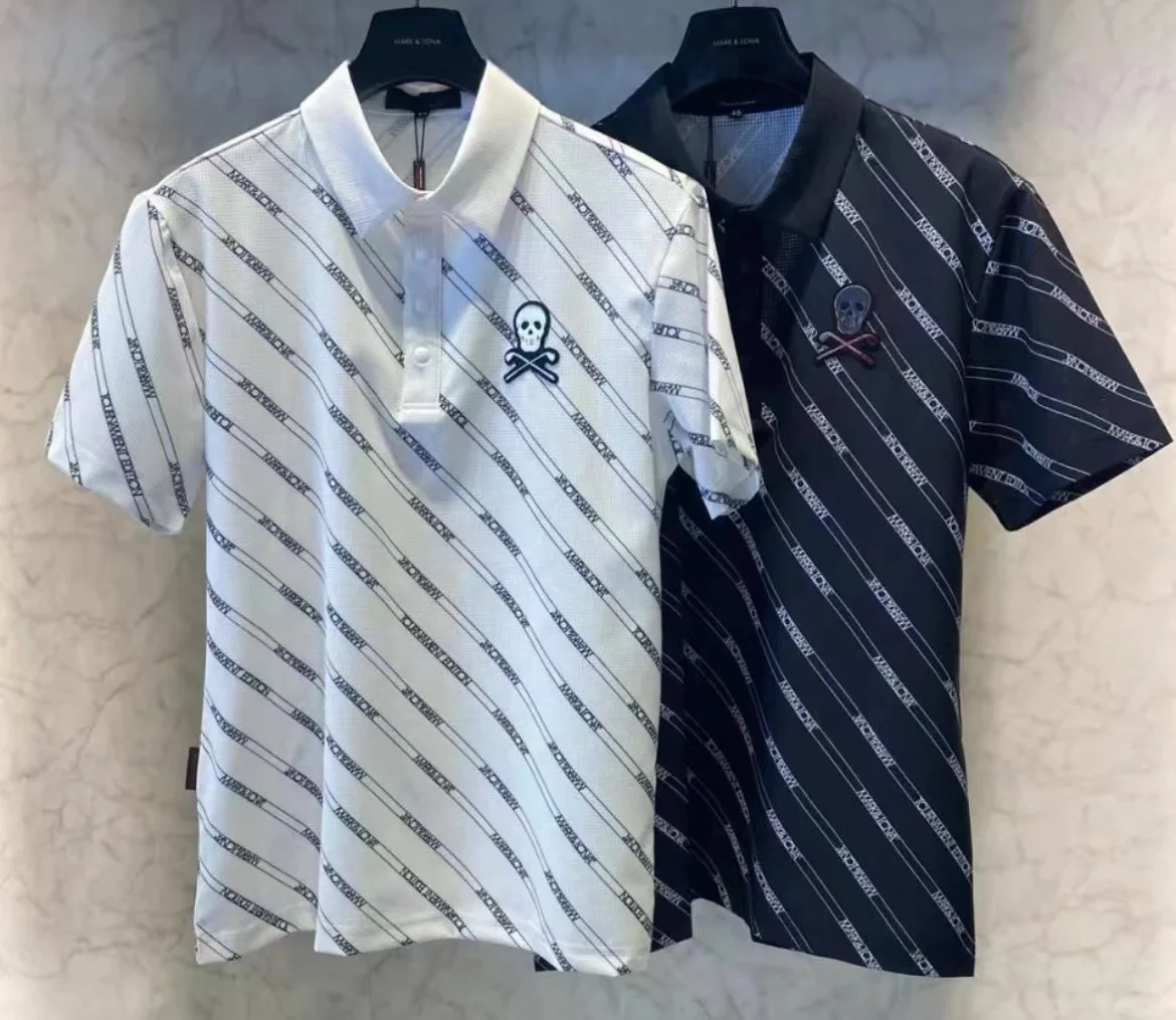 South Korea's original single Golf clothing men's lapel POLO shirt top sports quick drying loose thin short-sleeved T-shirt