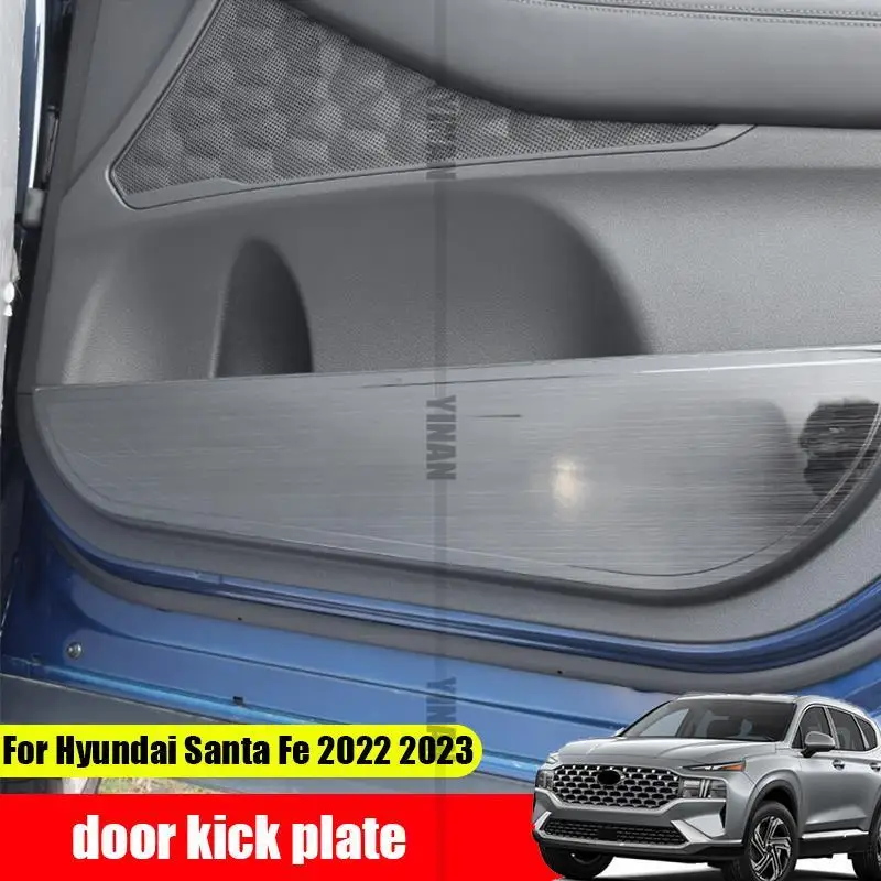 

Дверная пластина из нержавеющей стали для Hyundai Santa Fe 2021 2022 2023 декоративные защитные автомобильные принадлежности
