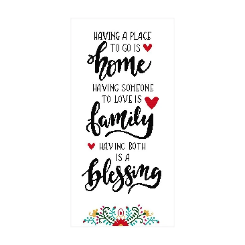 

Наборы для вышивки крестиком для взрослых и детей, благословение домашней семьи 11CT штампованная рукоделие DMC для начинающих