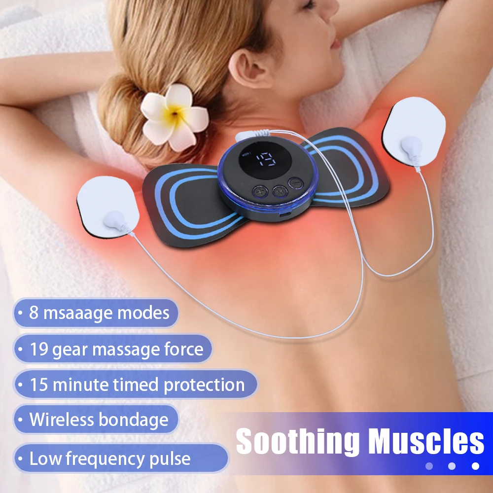 

Neck Rechargeable Massager EMS Electric Cervical Massage Patch Low Frequency Pulse for Muscle Pain Relief,Support Dropshipping