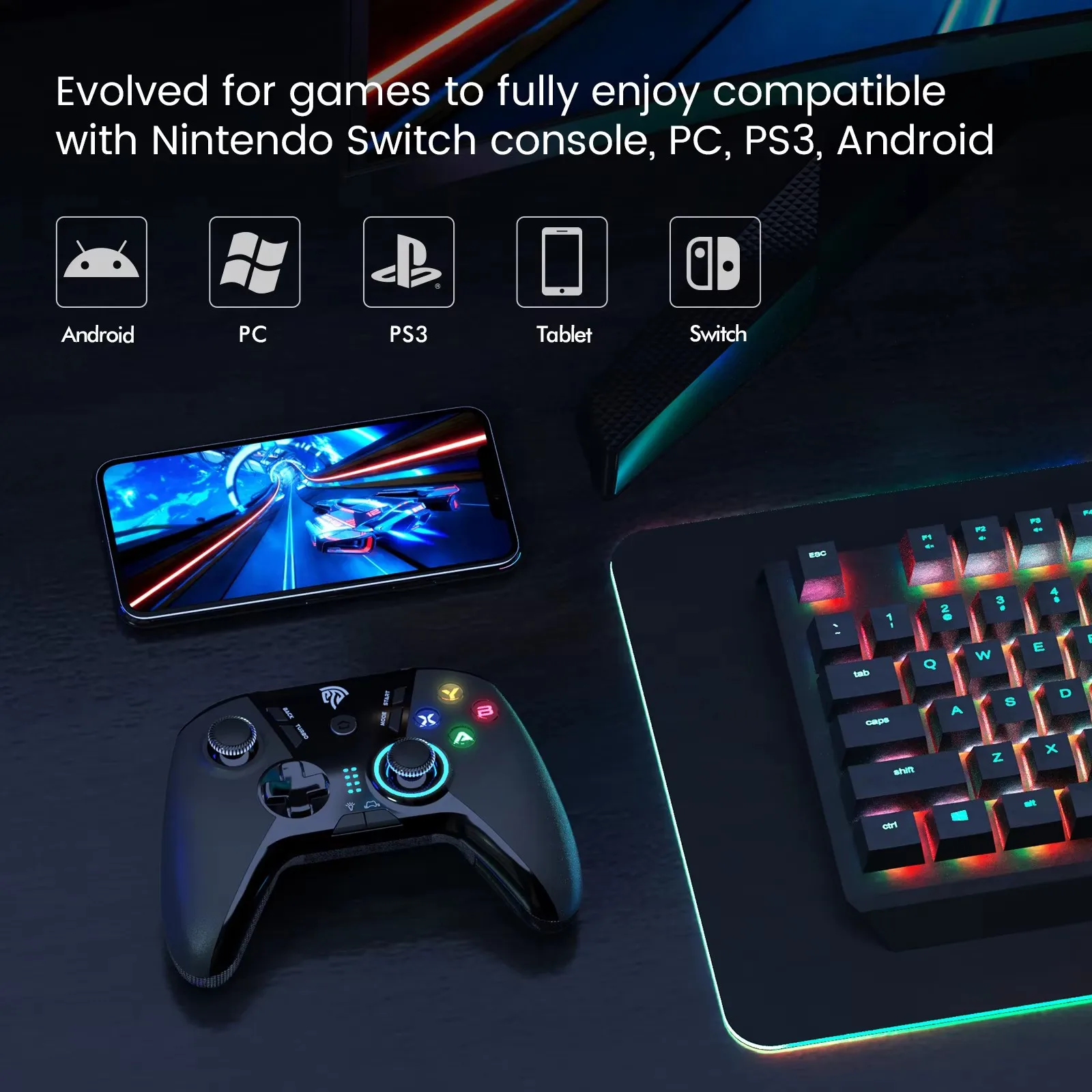 9110 2 4G беспроводной игровой контроллер для PS3 Playstation 3 консоли с функцией вибрации