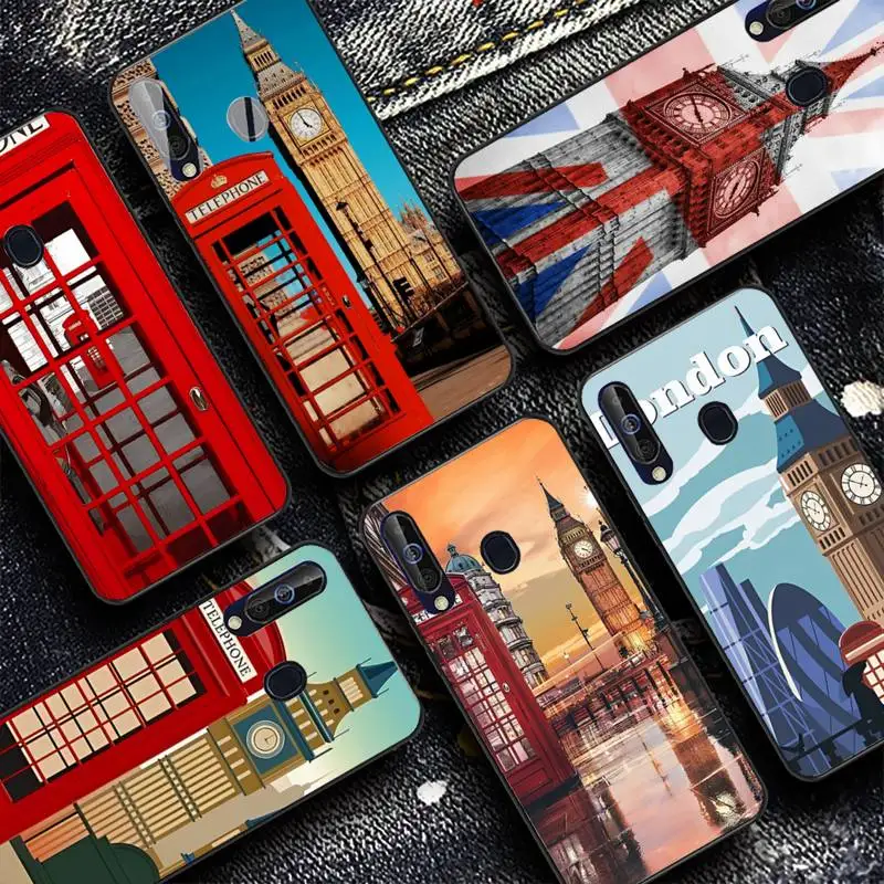 

England Telephone Big Ben Phone Case for Samsung A51 01 50 71 21S 70 31 40 30 10 20 S E 11 91 A7 A8 2018