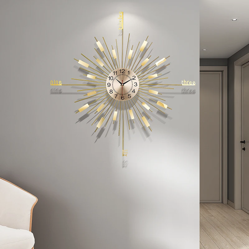 

Decorative Large Wall Clock Modern Design Electronic Kitchen Wall Clock for Living Room Watches Relogio De Parede Home Decor