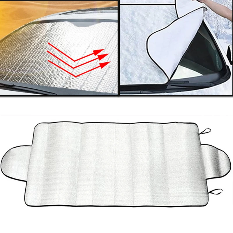 

Car Front Windshield Snow Cover Solar Cover Sun Shade Curtain Visor Cover UV Protection Sunshade Curtain Car Snow Ice Protector