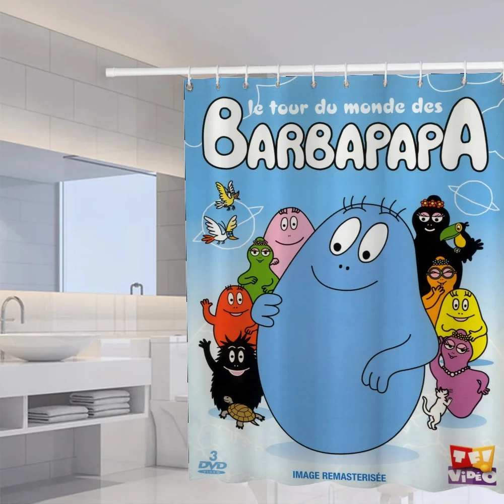 Современный стиль L-Les BarbapapaS занавеска для ванны с полосатым узором экологически