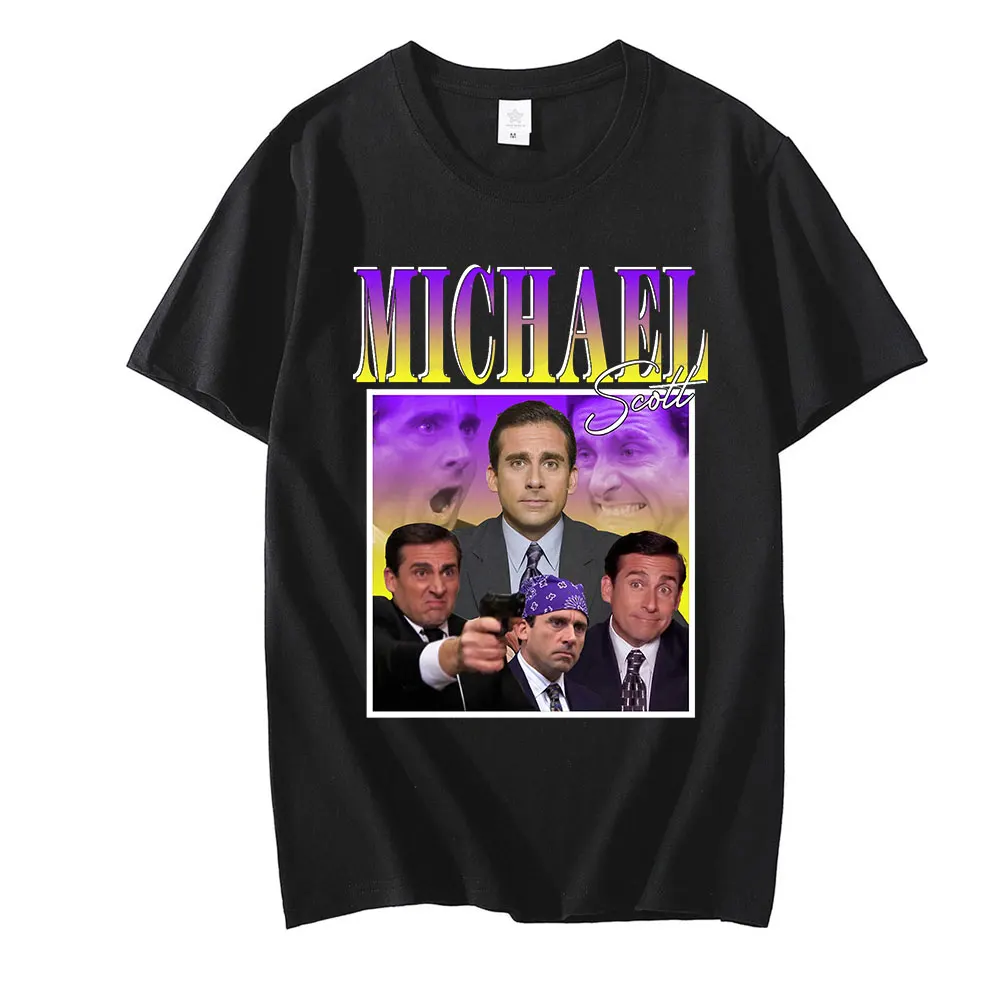 

Майкл Скотт, мужские футболки с принтом почетного офиса, футболки с коротким рукавом, хлопковые футболки большого размера с принтом Джима хэлперта из сериала Tv
