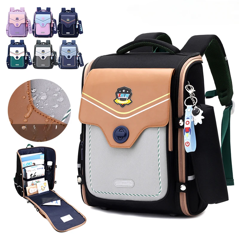 

Backpack Cambridge 3-6 Grade RidgeProtection Load Relief Sending Alarm DeviceSchoolbag for Primary School Students British Style