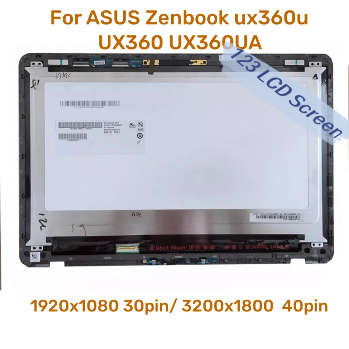 13,3 ЖК-панель, экран для ноутбука B133HAN02.7 для ASUS Zenbook ux360u UX360 UX360UA, ЖК-сенсорный дигитайзер в сборе FHD QHD B133HAN02.7
