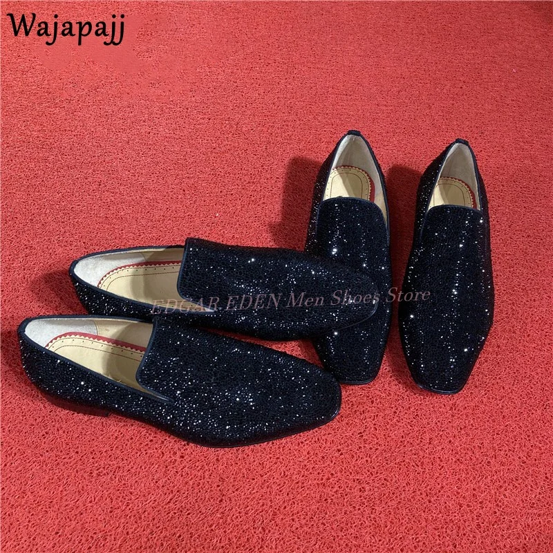 Мужские мокасины с кристаллами