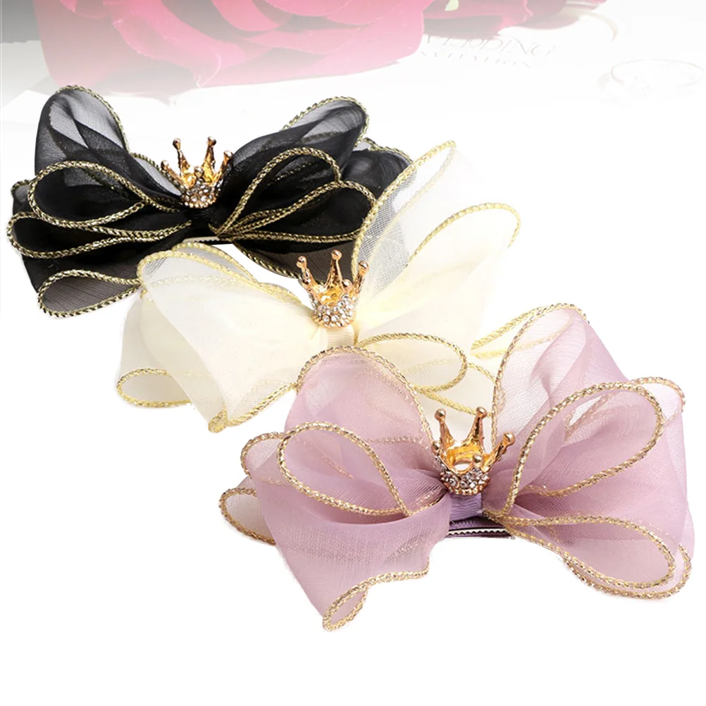 

3 шт., заколки для волос с бантом