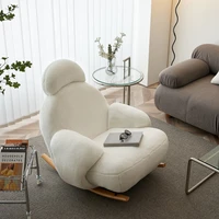 big white rocking chair net red lazy rocking chair nordic simple adult leisure chair single white sofa lounge chair