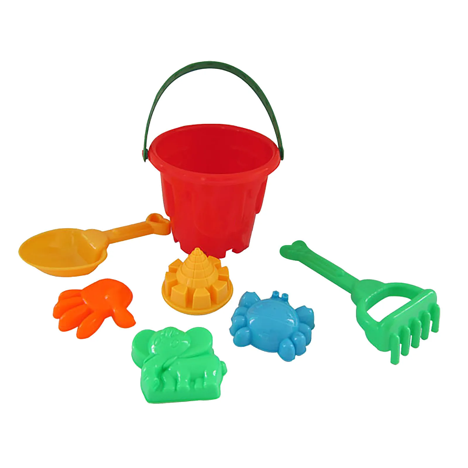 

Toy Tool Bag With Mesh Set Beach For Kids Kit Beach Shovels 7pcs Sand Plastic Toy Rake Large Sand Bucket And Shovel Set