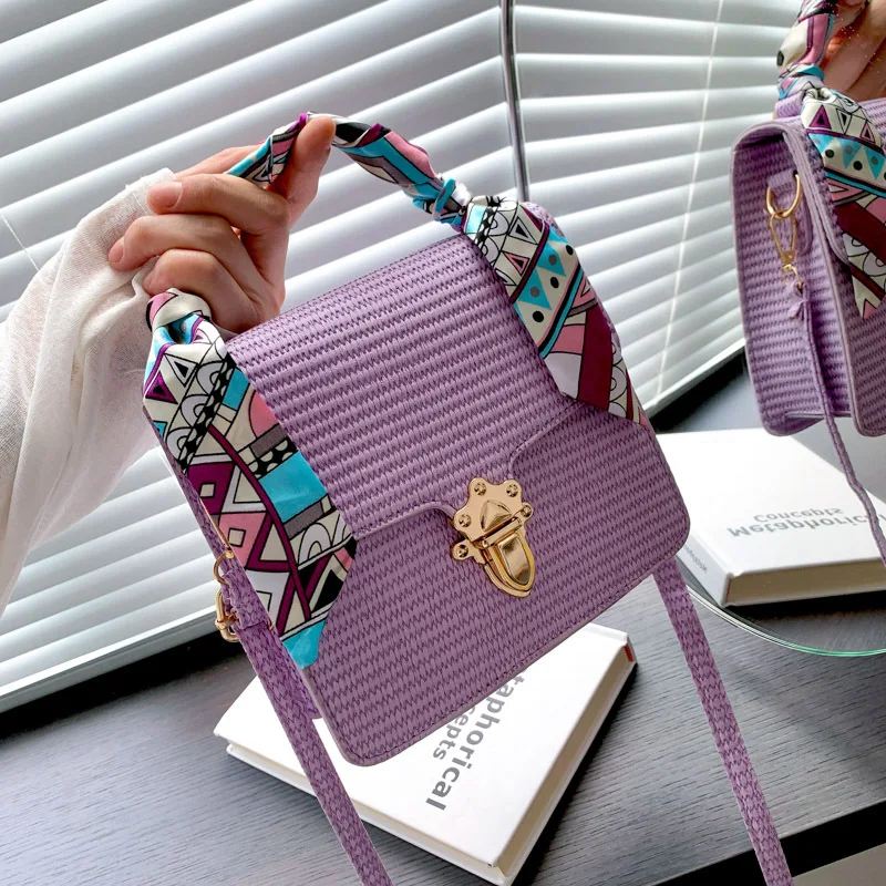 

NEW Pu Leather Crossbody Bags for Women Luxury 2023 Small Square Bag Fashion Solid Color Shoulder Side Bag Female Handbags Purse