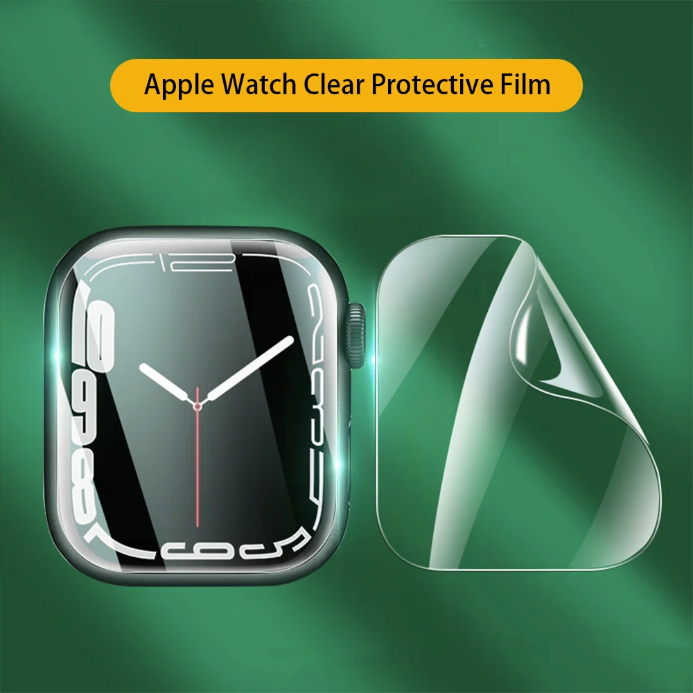 Гидрогелевая Защитная пленка для Apple Watch series 7 45 мм 41 40 44 38 42 аксессуары iWatch band 6 5 4 3 Se