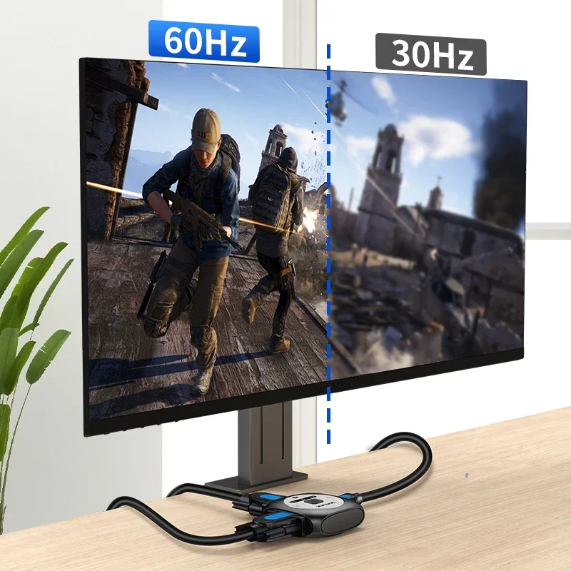 Unnlink HDMI VGA-переключатель 2x1 + VGA в видеокоммутатор 1080P 60 Гц конвертер 2 1 выход