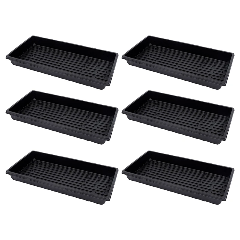 Plant Growing Trays Nursery Seedling Holder Plate Starter For Greenhouse Hydroponics Seedlings Plant Germination 6Pcs