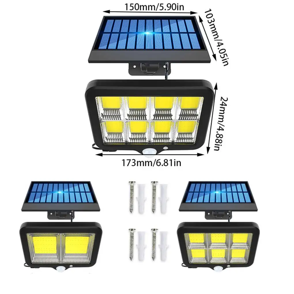 

Наружный настенный светильник на солнечной батарее, водонепроницаемый раздельный светильник для сада, виллы, улицы, светильник COB