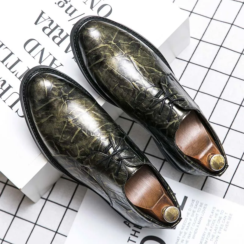 

Туфли-оксфорды мужские деловые, роскошные брендовые, дышащие, классические, толстая подошва, обувь для офиса и свадьбы