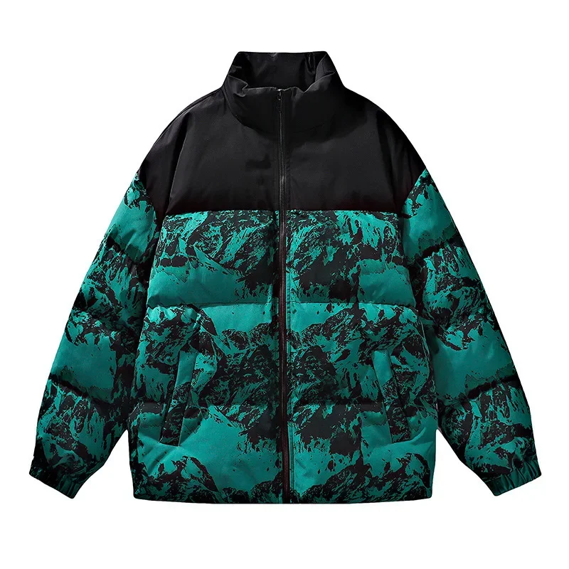 Мужская хлопковая куртка в стиле преппи теплая бейсбольная свободного кроя