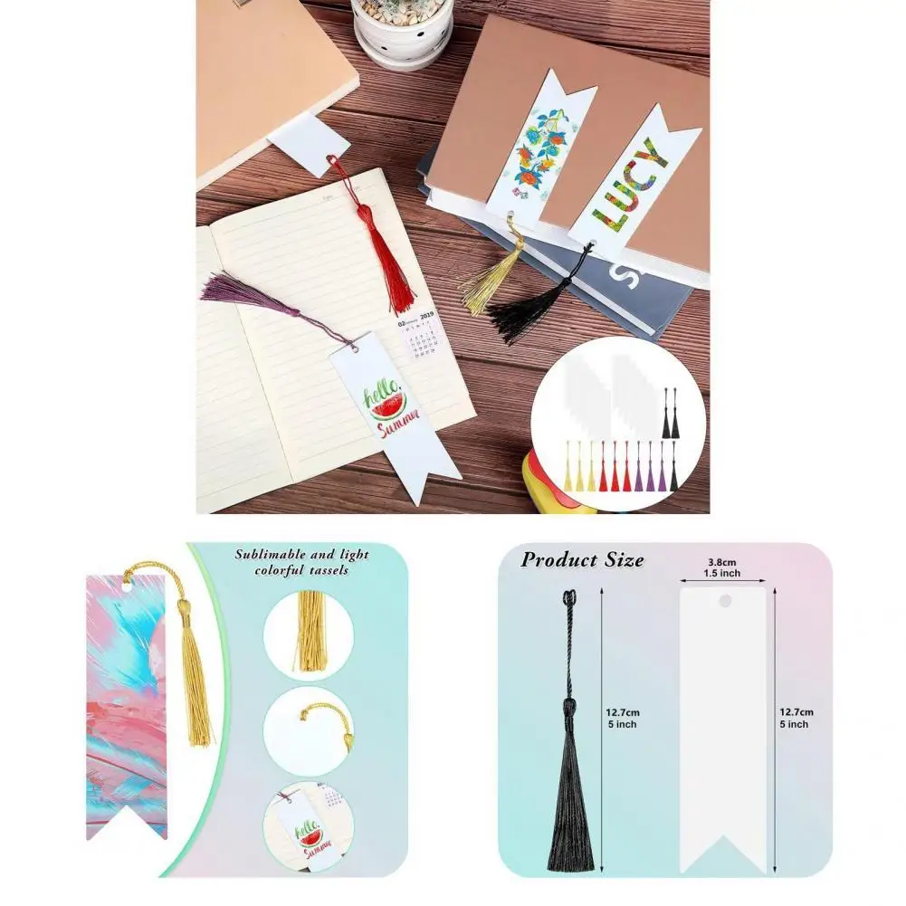 

12 шт./компл. уникальная красивая декоративная Закладка с кисточками, многоразовая канцелярская Закладка, легкая для детей