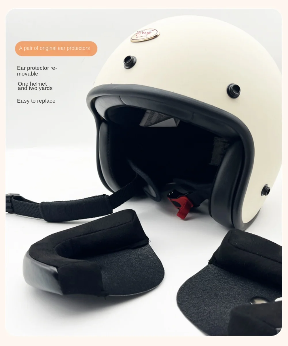 Тайваньский ретро-шлем JEF маленький шлем мотоциклетный круизный полушлем для