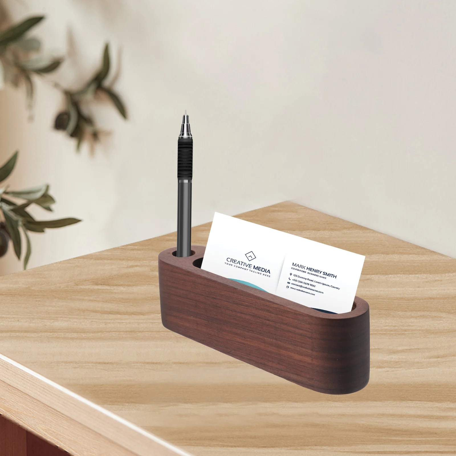 

Деревянный держатель для визиток, контейнер для визиток, держатель для карт, офисные принадлежности