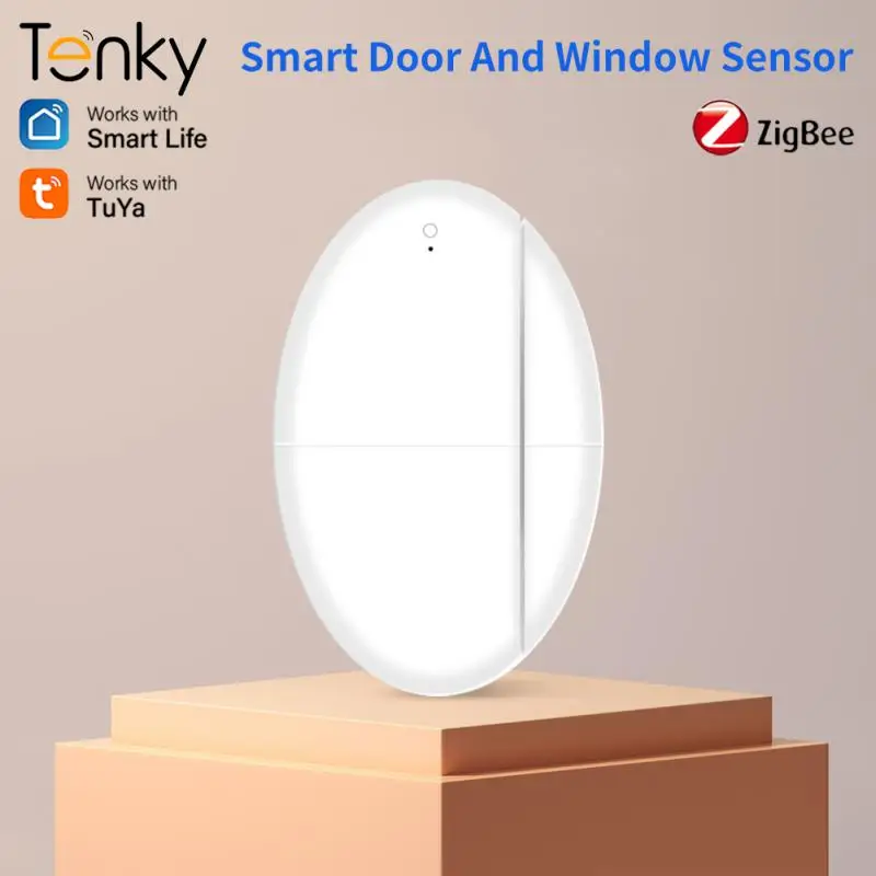 

Смарт-Датчик Tenky Zigbee Tuya для дверей и окон, магнитный сенсор с управлением через приложение, домашняя система безопасности, наборы для дома, детектор, работает с интеллектуальной жизнью