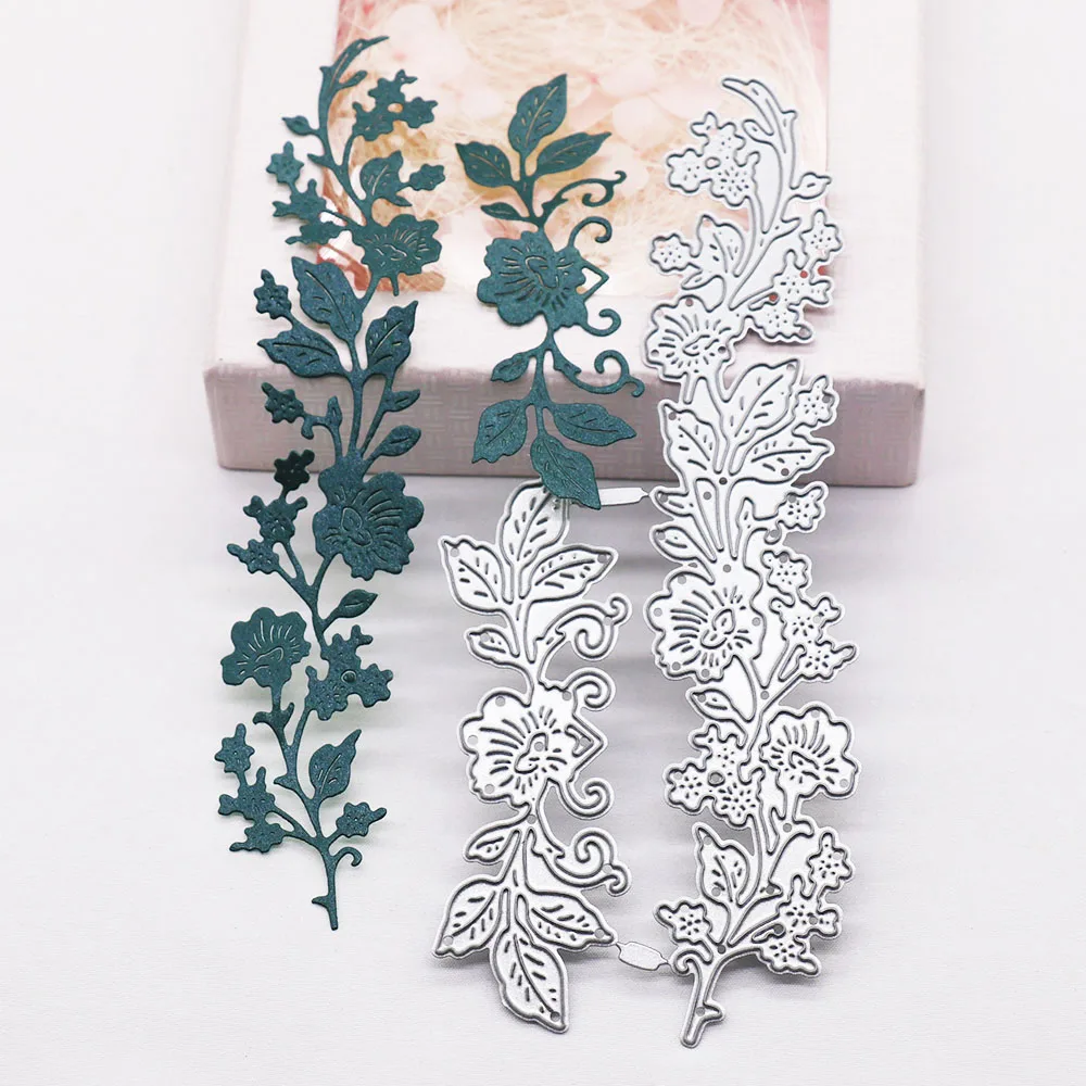 

Flower Border Metal Cutting Dies Scrapbooking Clear Stamps And Slimline Die Craft DIY Stencil Embossing Folder Card Making Molds