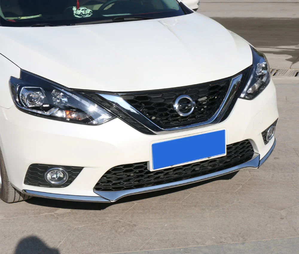 Фото Передний бампер для Nissan Sentra 2016-2019, Нижняя крышка противотумансветильник, наклейка, отделочная полоса, автостайлинг, автозапчасти №3