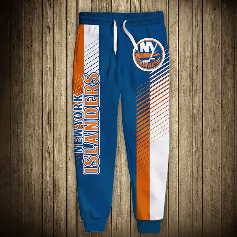 

New York men's casual islanders sports pants splicing striped graffiti letter printing sweatpants