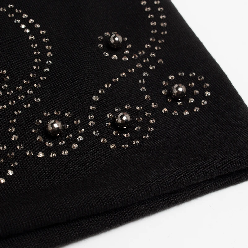 Женская Шапка-бини с искусственным жемчугом осенняя шапка для женщин модная