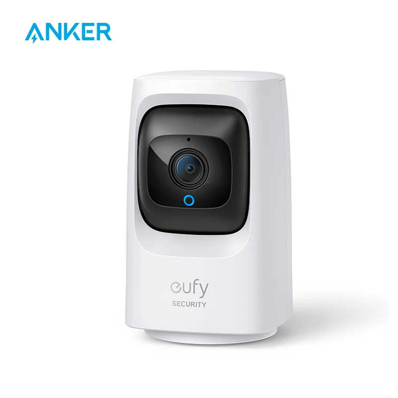

eufy IndoorCam Mini, 2K Pan & Tilt Security Indoor Camera, Plug-in Camera with Wi-Fi, Human & Pet AI, Voice Assistant Compatibil