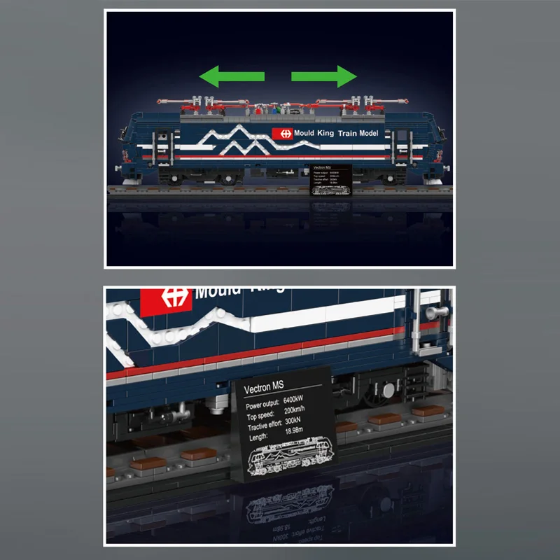 Фото Новый Mold King 12045 Технический Vectron MS Электрический Локомотив Набор строительных блоков 3072 шт. Поезд Кирпичи для взрослых Игрушки Дети №4