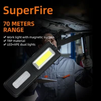 superfire g12 new work light flashlight ledcob with magnetic car repair camping usb rechargeable flashlight