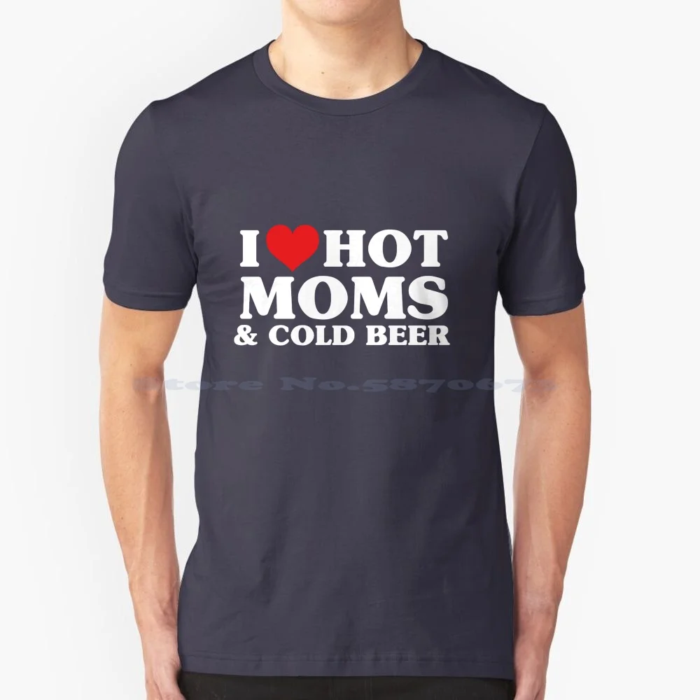 Футболка с надписью I Love Hot Mommy &amp Cold Beer 100% хлопок
