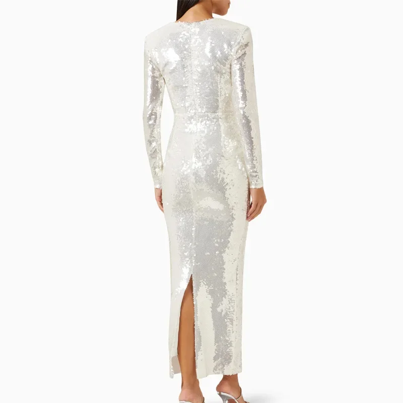 Модное сексуальное платье Independent Station с v-образным вырезом и стразами женское