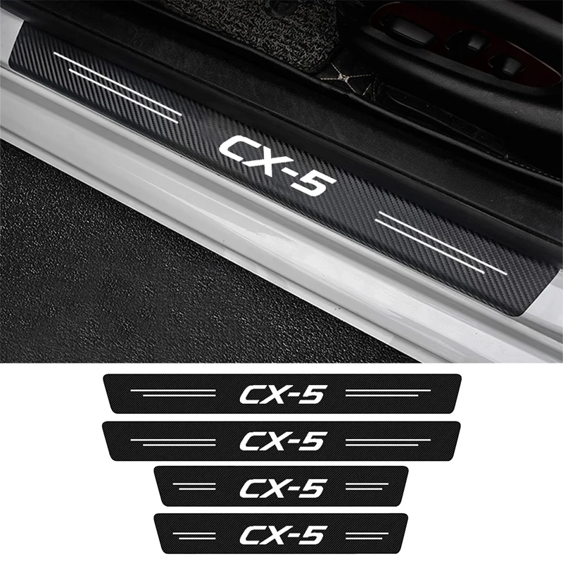 

4X Car Door Threshold Sill Sticker For Mazda CX5 CX 5 2012 2013 2014 2015 2016 2017 2018 2019 2020 2021 KE KF Tuning Accessories